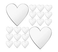 POPETPOP 100pcs Mini Heart Acrylic Mirror Stickers 2x2cm Self-Adhesive Valentines Day Wall Decor DIY Craft Embellishments for Scrapbooking and Home Art