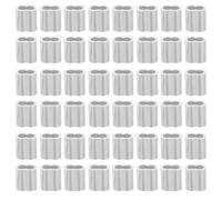 POPETPOP 100pcs Mm Wire Rope Cable Crimp Sleeves with 8-shaped Oval Aluminum Double Ferrules, Silver Aluminium Cable Connectors for Tight and Even Compression, for Docks and Trellis Rigging