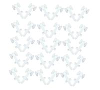 POPETPOP 100pcs Plastic Curtain Track Double Wheel Gliders Ceiling Mount Pulley Accessories for Window and Shower Curtain Rails Replacement Parts