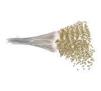 POPETPOP 100pcs Plastic Floral Beaded Pearl Sticks for DIY Wedding Bridal Bouquet Decorations, Lifelike and Not Easy to Break, for Engagement Party and Craft Supplies
