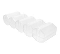 POPETPOP 100pcs Poker Chip Case with 5-Compartment Rhombus Storage Box Wear-Resistant Chip Holder for Card Game Carrying and Daily Storage
