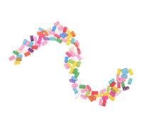 POPETPOP 100pcs Square Double-Hole Glass Beads 5x2x2mm for DIY Bracelet Earrings Jewelry Making, Colorful Spacer Beads for Crafting and Beadwork