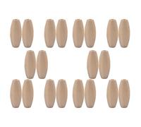 POPETPOP 100pcs Wooden Oval Beads 29x12mm DIY Wood Bead Charms for Jewelry Making Crafts and Home Decoration