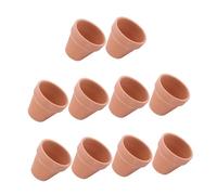 POPETPOP 10Pcs 5.5x5cm Small Terracotta Pots Drainage Holes Smooth Clay Planters for Succulents Cactus Nursery School Projects Wedding Favour Gift Decor