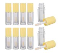 POPETPOP 10Pcs 6Ml Leak-Proof Lip Gloss Tubes with Brush Head, ABS Material Travel Lip Balm Bottles for Boys and Girls, for Short-Term Trips and-The-Go Use