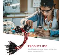 POPETPOP 10pcs 9v Battery Snap Connectors with 5.5x2.1mm Plastic Housing Clips Battery Clip Connection Cable for Microcontroller and Electronic Devices Sturdy