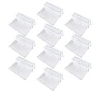 POPETPOP 10pcs Acrylic Fish Tank Cover Brackets 12mm Aquarium Rack Supports for 10-12mm Glass Fish Tank Covers Aquarium Accessories