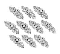 POPETPOP 10pcs Alloy Cheongsam Cape Fasteners Traditional Chinese Clasp Buttons for Sew Coat Closure Accessories Wedding Banquet Festive Styling