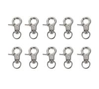 POPETPOP 10pcs birdcage lock Pet Cage Buckle Metal cage clips rabbit cage Bird Cage Hooks lock clips heavy duty hook Bird Cage Lock Buckles Stainless steel to rotate snap hook Parrot