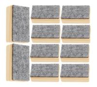 POPETPOP 10pcs Blackboard Chalk Cleaner Chalkboard Clean Tools Lightweight Felt and Wood Erasers Delicate Workmanship Removes Dust Easily for Training Institutions and Offices