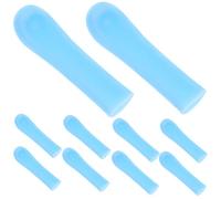 POPETPOP 10pcs Blue Silicone Ear Wax Removal Sleeves Replacement Ear Spoon Covers Wax Removal Accessory for Care and Cleaning Supplies
