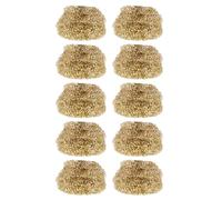 POPETPOP 10pcs Brass Solder Tip Cleaner Balls High-Temperature Resistant Wire Cleaning Tools for Soldering Irons Oxide Removal Prolongs Tip Life