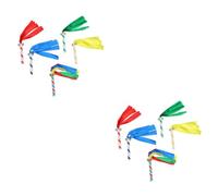 POPETPOP 10pcs Cheerleading Pom Poms Kit PVC Cheerleading Ribbons Fun Dance Cheer Costume Accessory Youth Cheer Squad Props Random Color