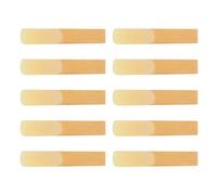 POPETPOP 10pcs Clarinet Reeds for Beginners, Hand-made 2.5 Strength, Thinner Reed Tip, Compact Clarinet Playing Accessory for Wind Instrument Use