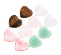 POPETPOP 10pcs Crystal Heart Ornament Shaped Decor, 20mm for DIY Crafting | Small Crystals Stones, Decorative Ornament, Versatile Use, Beautiful Romantic Style, Wearable Accessory