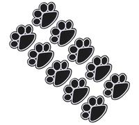 POPETPOP 10pcs Dog Paw Embroidered Patch Stickers, Adhesive Cloth Appliques for Clothing Decoration, Small Animal Paw Print Sew-on Garment Patch for Crafts and Sewing