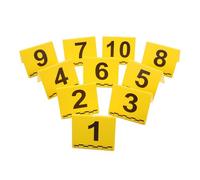 POPETPOP 10pcs Forensic Evidence Number Markers Scale, Crime Scene Identification Tags 1-10, Evidence Number Stands for Investigation and Detective Party Decorations