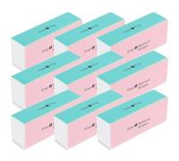 POPETPOP 10Pcs Four Sided EVA Nail Files for Women Portable Nail Shaping Tools with Surface Sanding and Home Manicure
