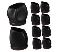 POPETPOP 10pcs Furniture Caster Covers Chair Wheel Cups Flexible Tpe Rolling Chair Caster Protectors Non Slip Foot Covers for Office Dining Room and Furniture Legs Floor Protectors