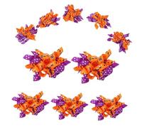 POPETPOP 10Pcs Halloween Dog Hair Bows with Bands Stylish Accessories for Small to Pets for Halloween Christmas Parties Durable Colorfast Puppy Bows