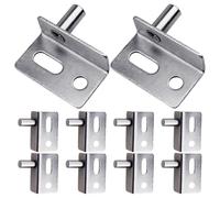 POPETPOP 10pcs Heavy Duty Small Corner Door Hinges Silver Metal Pivot Hinge for Wood Doors with Short Nails Suitable for Cabinet and Furniture Installation