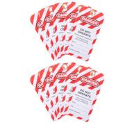 POPETPOP 10pcs Industrial Safety Lockout Hanging Tags for Equipment Maintenance Warning Do Not Operate Lock Out Tag Out Labels for Factory Workshop Use