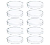 POPETPOP 10pcs Laboratory Plastic Petri Dishes with Lid 100mm Small Culture Plates for Chemistry Microbiology Experiments and Scientific Analysis