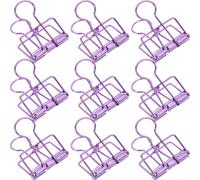 POPETPOP 10pcs Large Binder Clips Metal Clip 2.24x1.38x0.47in Reusable Extra Strong Hold Can Be Hung on Wall School Supplies for Teachers Students