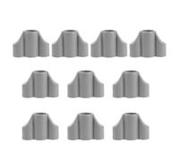 POPETPOP 10pcs Lightweight Three-Way Crutch Connectors for Underarm Crutches, 25mm Plastic Buckles for Walking Stick Repair Accessories in Grey