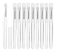 POPETPOP 10pcs Lip Brush Lip Balm Applicator 4.52x0.20x0.20in Portable with Cover Silicone for Professional Makeup Artists and Everyday Users Makeup with Caps