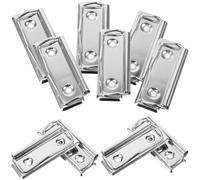 POPETPOP 10Pcs Metal Clipboard Clips 7Cm Strong Grip Document Board Clips for Office Writing Boards and Craft Projects for Stationery and Office Supplies
