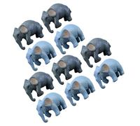 POPETPOP 10pcs Mini Elephant Figurines Set for Micro Landscape Garden Decoration, Waterproof Pvc Material Realistic Shape and Fine Workmanship, for DIY Projects and Bedtime Storytelling