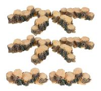 POPETPOP 10pcs Mini Tree Stumps Resin Ornaments for Dollhouse Fairy Garden Bonsai Decor with Compact Design and Sturdy Resin Craft, for Workspace and Outdoor Mini Gardens