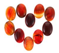 POPETPOP 10Pcs Natural Stone Cabochons Oval Flat Back Small Beads for Jewelry Making DIY Decoration Assorted Color Beautiful and Versatile for DIY Bracelet