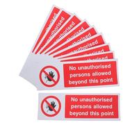 POPETPOP 10pcs Not Enter Sign Warning Stickers, Vinyl, Red, for Outdoor Private Restricted Areas, Rapid Recognition and Easy Application