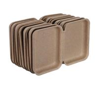 POPETPOP 10pcs Paper Pulp Soap Box for Bar Soap Holder with User-friendly Design for Travel and Wedding Essentials Minimalist Brown Packaging