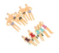 POPETPOP 10pcs Plastic Miniature Beach Party Figurines Lifelike Appearance and Realistic Swimsuit Models for Micro Landscaping Decoration and Figures Collection Random Color