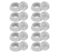 POPETPOP 10pcs Plastic Nut Caps for Playground Equipment, Light Gray Dome Screw Bolt Covers, Safety Protection Caps for Outdoor Play Structures