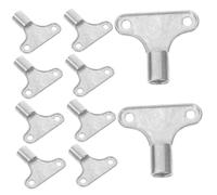 POPETPOP 10pcs Radiator Vent Key and Faucet Valve Tool Set Multi-Functional Metal Radiator Bleed Keys for Plumbing Air Release Compatible with Hex Socket 5×5mm