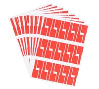 POPETPOP 10pcs Red Self-Adhesive Identification Tags Stickers on Synthetic Paper, Waterproof and Hand-Written Labels for Phone and Cables, for Home and School Projects