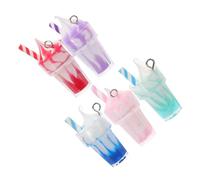 POPETPOP 10pcs Resin Ice Cream Cup Charms Pendant with Unique Vivid Design, Delicate Mini DIY Craft Decorations for Making Bracelets and Jewelry Accessories