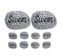 POPETPOP 10pcs Resin Mini Pebbles for Aquarium and Flowerpot, Colorful Small Decorative Stones for Vase Landscaping, Reusable Multi-function Garden Micro Landscape Ornaments