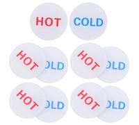 POPETPOP 10pcs Self-Adhesive Hot Cold Water Indicator Stickers 3.6x3.6cm for Bathroom Sink Faucets, Water Temperature Labels for Kitchen and Hotel Tap Signs