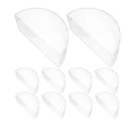 POPETPOP 10pcs Semicircular Plastic Optical Reservoir with Smooth Rounded Edges for Physics Experiments and Research Institutions, Refraction Basin to Demonstrate Reflection, Physics