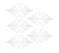 POPETPOP 10pcs Silver Acrylic Ceiling Mirror Decals Flower Pattern Decorative Wall Strips Adhesive Mirror Stickers for Home Bathroom Ceiling Decoration