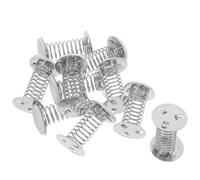 POPETPOP 10Pcs Silver Spiral Spring Base Wobble Set Adhesive Backing for DIY Doll Heads, Car Bobblehead Bases, and Dashboard Spring Ornaments