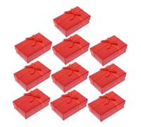 POPETPOP 10pcs Small Jewelry Packaging Boxes Cardboard Present Box for Bracelets Earrings Necklace Ring Christmas Party Favors
