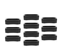 POPETPOP 10pcs Small Plastic Reptile Feeding Bowls Black Simulation Hidden Caves for Geckos Snakes and Frogs Habitat Décor and Shelter