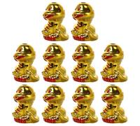 POPETPOP 10pcs Snake Pendant Charm Ingot Snake Hanging Ornament, Plastic Golden Festive Zodiac Charm for Chinese New Year Home Decorations, 2025