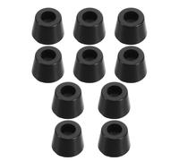 POPETPOP 10pcs Speaker Isolation Feet Rubber Feet for Cabinets Black Rubber Alloy with Screws for Subwoofers and Cutting Boards, Professional Studios, Everyday Use, within 15kg